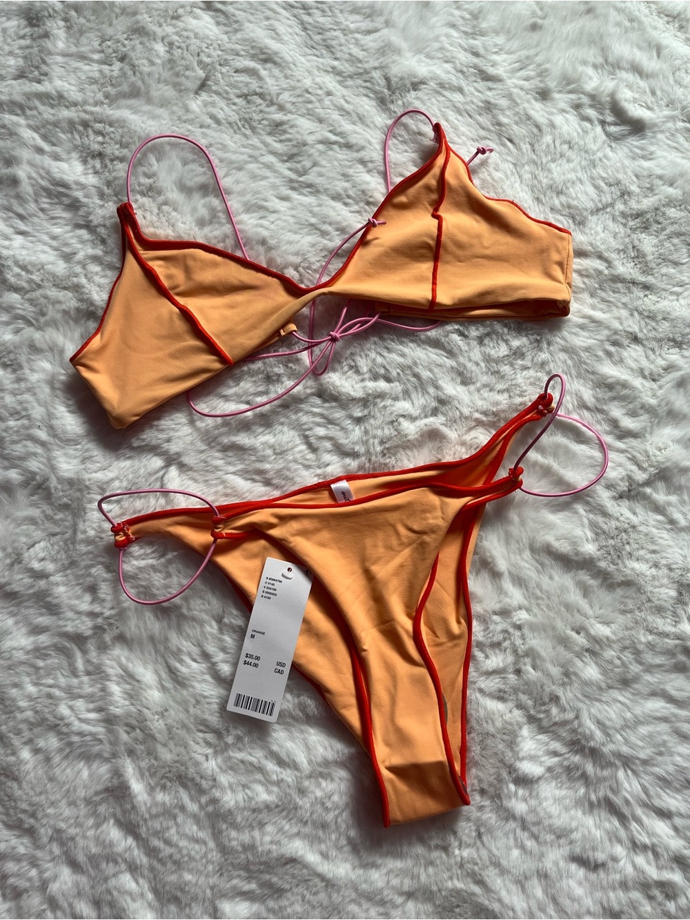 Like new! Urban Outfitters OFU Orange Bikini Set Size Medium